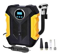Atrosteve Compresseur à Air Portatif Gonfleur Pneus Voiture avec Lumière LED, Mini Compresseur avec Arrêt Automatique DC 12V Compresseur à Air Pneus de Voiture, de Vélos, d’Autres Pneus Gonflables