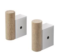 Muuto Crochet Attach Lot de 2 Oak-aluminum