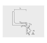 Attache à clipser pour serre-câble CBR - Epaisseur de la bride 1,5-4 mm - zinc lamellaire - Gris - Boite de 100 - - 9154CBR