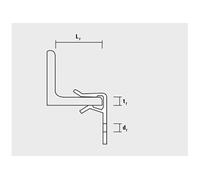 Attache à clipser sur poutre pour filin CAL ép. 1,5-4 Ø6,3 traitement zinc lamellaire - - 915463CAL