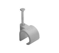 Attache câble - Attache fil électrique - Fixation câble électrique - Fixation et raccordement du câble - Serre câble - Clou de Fixation - Attache Fils Ø 12 A 16 Mm Gris Sachet De 25 - Debflex 700419
