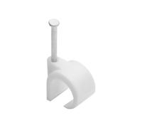 Attache câble - Attache fil électrique - Fixation câble électrique - Fixation et raccordement du câble - Serre câble - Clou de Fixation - Attache Fils Ø 16 A 19 Mm Blanc Sachet De 25 - Debflex 700413