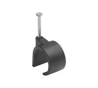 Attache câble - Attache fil électrique - Fixation câble électrique - Fixation et raccordement du câble - Serre câble - Clou de Fixation - Attache Fils Ø 20 A 25 Mm Noir Sachet De 50 - Debflex 700430