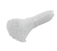 Attache câble nylon Attache de câble en plastique et Nylon noir, autobloquant, anneau fixation, attache, sangle à fermeture éclair, ensemble d'attaches for la maison(White(1000Pcs),2.5X100MM)