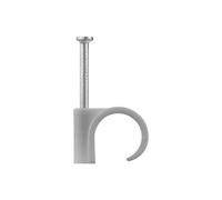 Attache Cable - Range cable - Fixation électrique - ClIPs - Serre - Cavalier - Debflex 700444 Lot de 100 Attaches fils (Diametres 8 à 12 mm ) Sous pochette avec Accroche Gris