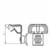 Attache de bord de tôle WALRAVEN BRITCLIPS - FC8-4-8 mm - Avec attache PA noire - 50320009