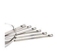 Attache de câble en acier inoxydable Fils en acier inoxydable autobloquants de 8mm largeur, 100 pièces, attaches câble métalliques, autobloquantes à fermeture éclair Pour Câbles Groupés(8mmx800mm)