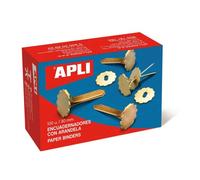 APLI 12285 Boîte de 100 Attaches parisiennes avec oeillets 18 mm