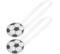 Attache Rideau Magnétique Football Décorative pour Chambre Fille, 2 Pièces | Polyester, Bois et Aimant, Maintien Stable sans Percer, pour Drapés et Voilages en Chambre ou Salle Sportive
