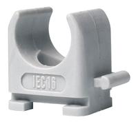 Attache tube en PVC x50 - 16 mm - gris