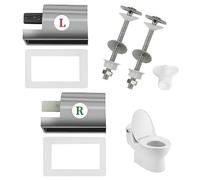 Attaches Charnière Abattant Wc, Charnières De Siège De Toilette À Fermeture Douce, Kit Fixations Remplacement Des Charnières De Siège De Toilette En Abs Pour Sièges De Toilette En Résine De Bois