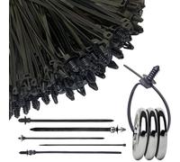 Attaches De Câble À Montage Par Poussée - Sangles En Nylon De 27 Kg, Dispositifs De Retenue De Fil, Assortiment De Clips De Style Arbre De Noël Automobile Autobloquants | Agrafes Résistantes À La Chal