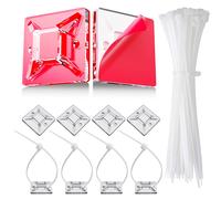 Attaches de câble auto-adhésives en Nylon, 50/100/150 pièces, organisateur de fixation de fil, fixateurs, système de gestion de câbles facile, réutilisable et Durable Clear Cable Fix Seat