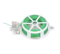 Attaches de câble pour plantes, distributeur de rouleaux torsadés en fil d'acier en plastique avec coupeur pour jardin, hangar à légumes, regroupement de plantes, vignes, cordes (50 m / 164 pieds)