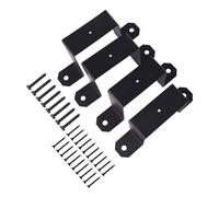 Attaches de poteau 4x4 avec vis 4 pièces | Accessoires de quincaillerie de Support en U for clôture de pont noire