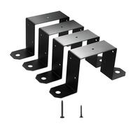 Attaches de poteau robustes 4x4 | Support de support de clôture en métal, trous pré-perforés de 10 mm