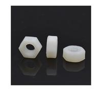 Attaches en plastique anti-vibrations 20/50pcs M2 M2.5 M3 M4 M5 M6 M8 M10 M12 écrou hexagonal en Nylon(White,M8(50PCS))