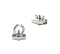 Attaches Pour CâBles MéTalliques M2 M3 M4 M5 M6 M8 M10 304 acier inoxydable Simplex poteau boulon pince câble serre-câble avec oeil papillon écrou étrier Simple poignée Serre CâBles ( Size : Butterfly
