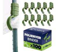 Attaches pour film de serre KADAX, Ø 14 mm, 100 pièces, clips en plastique pour serre, clips pour fixer solidement le film et le filet aux tubes