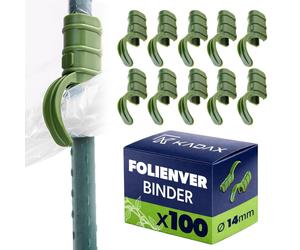 Attaches pour film de serre KADAX, Ø 14 mm, 100 pièces, clips en plastique pour serre, clips pour fixer solidement le film et le filet aux tubes