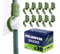Attaches pour film de serre KADAX, Ø 14 mm, lot de 30 pièces, clips en plastique pour serre, clips permettant de fixer solidement le film et le filet aux tubes
