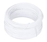 attaches Torsadées Blanches en Fil de Fer Galvanisé, attache de Regroupement de Fil enveloppé de Plastique, Dispositif D'attache Multifonction, Corde D'Étanchéité en Métal 0,55 Mm Pour Bricolage