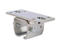 ATTAS MEA Support de plafond pour portail coulissant type 0, 28 x 30 cm, fixation au plafond extérieure, manchon de plafond pour rails lourds, profilé en C, acier galvanisé, support de rail de porte