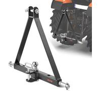 VEVOR Attelage 3 Points avec Récepteur 5 cm, Fixation Rapide 3 Points, Capacité 2721 kg, Adaptateur Barre de Remorquage Robuste pour Effectuer Travaux Agricoles pour Plupart Tracteurs à Attelage 5 cm