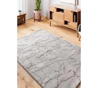 ATTICGO Tapis effet marbre à relief ORIS gris 115x170 cm