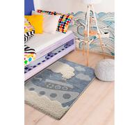 ATTICGO Tapis enfant bateau CHINKY bleu 115x170 cm