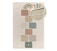 ATTICGO Tapis enfant marelle CLOWN crème/multicolore 120x170 cm