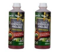 Attractif piège guêpes, frelons & mouches NUISIPRO - Compatible tous pièges - Lot 2×500 ml