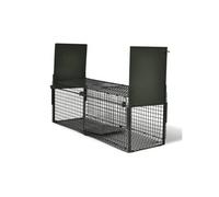 Attrape à animaux avec 2 portes Noir G