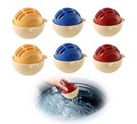 Attrape Poils Machine a Laver,Smavles Réutilisable Boule Anti Poils Machine a Laver, Enleve Poil Animaux, Balle Seche Linge pour Nettoyer Poils d'animaux Domestiques, Cheveux, Débris Coton 6PCS