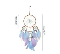Attrape-rêves avec carillons éoliens et plumes colorées