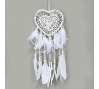 Attrape-rêves, BetterJonny Capteur de Reves en Plumes Grand Attrape Rêve Capteur de Rêves Vintage Dream Catcher Handmade Attrapeur de Rêves Capteur de Rêves Handwerk Zimmerdekoration Amour Blanc