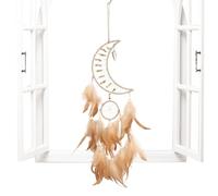 Attrape-Rêves, Décoration Murale Attrape-Rêves | Décorations d'Attrape-Rêves avec Plumes Demi-Lune/Etoile | Capteur de Rêves Mural Capteur de Rêves de Mariage Capteur de Rêves pour Voiture