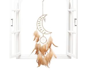 Attrape-Rêves, Décoration Murale Attrape-Rêves | Décorations d'Attrape-Rêves avec Plumes Demi-Lune/Etoile | Capteur de Rêves Mural Capteur de Rêves de Mariage Capteur de Rêves pour Voiture