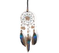 Attrape-rêves en plumes pour intérieur de voiture, pendentif pour rétroviseur, attrape-rêves en plumes, breloque de voiture, C