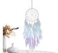 Attrape-rêves faits à la main - Art design avec perles de plumes | bel ornement bohème mural, ornement traditionnel | Décoration spirituelle décorative pour chambre à coucher
