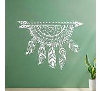 Attrape-rêves flèche attrape-rêves ethnique 51x69.6cm Stickers pour vitres Blanc