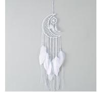 Attrape-rêves - MXZZAND - Tissé à la main - Décoration murale - Pendentif éolien - Blanc