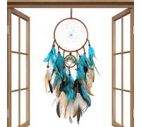 Attrape-rêves - Ornement Mural Bohème En Métal Plume 60 Cm | Attrape-rêves Suspendu Arbre De Vie Fabriqué À La Main | Décoration De Style Rétro Amérindien Pour La Chambre À Coucher, Le Salon Et La Déc