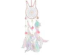 Attrape-rêves pour Fille, Capteur De Rêves en Plumes Attrape Rêves À La Main Attrapeur de Rêves Dreamcatcher Attrape Reve Tenture Murale Décoration pour Chambre D'enfants Voiture Maison