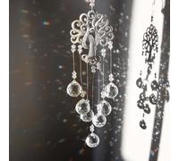 Attrape Soleil Cristal, Capteur a Suspendre Arc-en-Ciel Suncatcher Pendentif Soleil l'étoile Lune Capteur pour Fenêtre Chambre et Jardin Noël Jour de fête Mariage (Transparent)