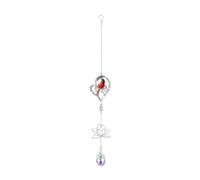 Attrape-soleil en cristal arc-en-ciel avec pendentif prisme transparent et chaîne à crochet, décoration d'intérieur pour chambre à coucher, salon, balcon, fenêtre