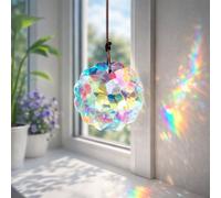 Attrape-soleil en cristal pour fenêtre, lumière colorée à suspendre, prismes arc-en-ciel, ornements en verre pour jardin, intérieur, tournesol
