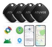 ATUVOS Android Smart Tracker Air Tag Traceur Lot de 1, Fonctionne avec l’app Google et Apple Localiser,IP67 Imperméable, Localisateurs D'Objets Bluetooth pour Les Clés/Portefeuilles/Valises/Sacs