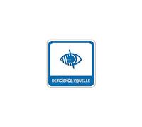 AUA SIGNALETIQUE - Plaque de porte Déficience visuelle PvcSign avec double face adhésif