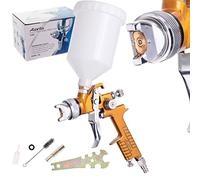 Auarita HVLP H-827 Gold Pistolet pulvérisateur à Technologie 2,5mm Buse Durable Capacité de 600 ML pour Peindre Trois Modes de réglage Très Efficace Bon pour Les matériaux Lourds